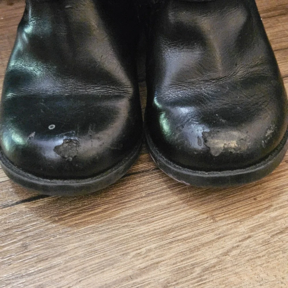 Michael Kors Emma Derby‎ Girls Black Brown Tall Boots Size 5